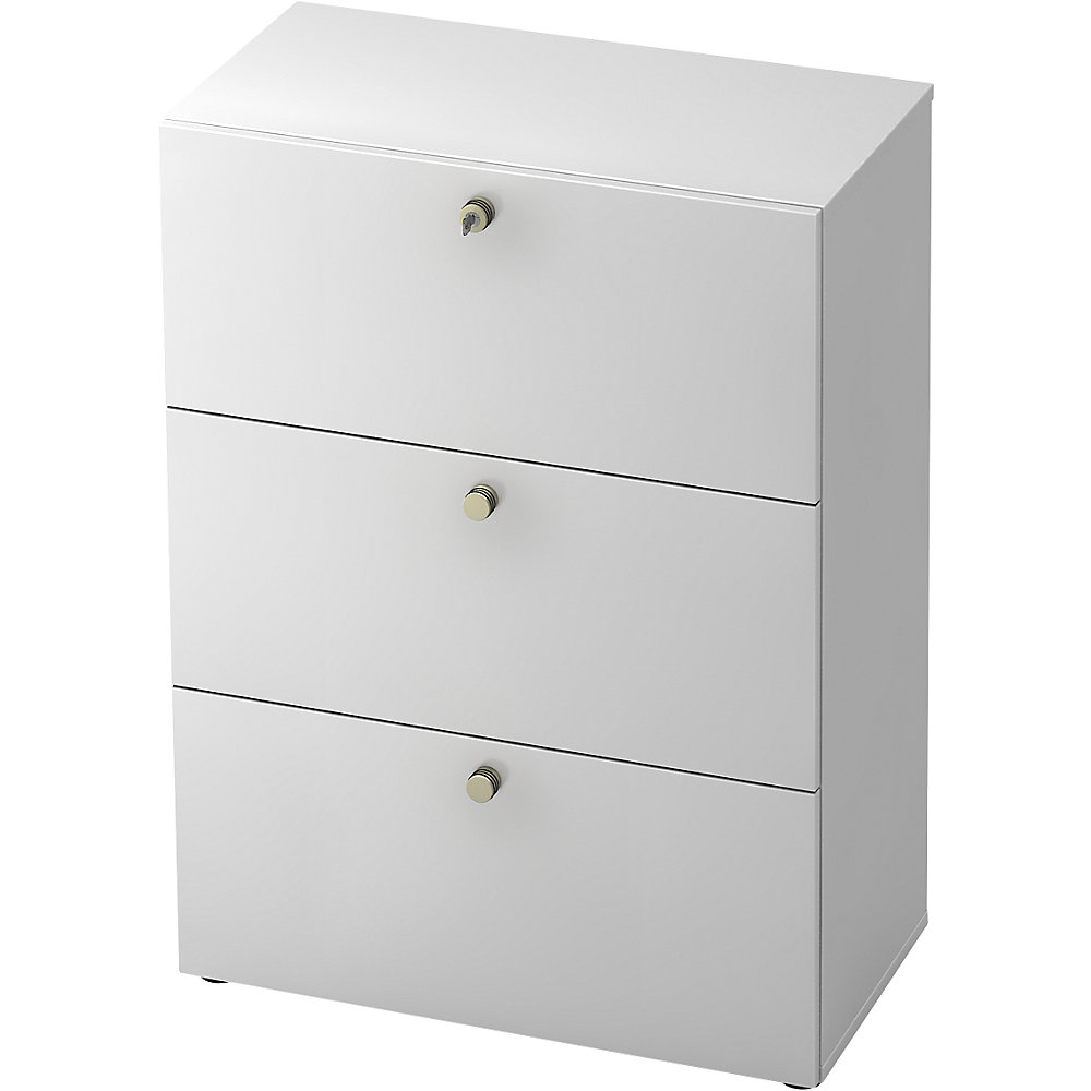 Eurokraft pro Hangmappenkast, h x b x d = 1100 x 800 x 420 mm, wit / wit