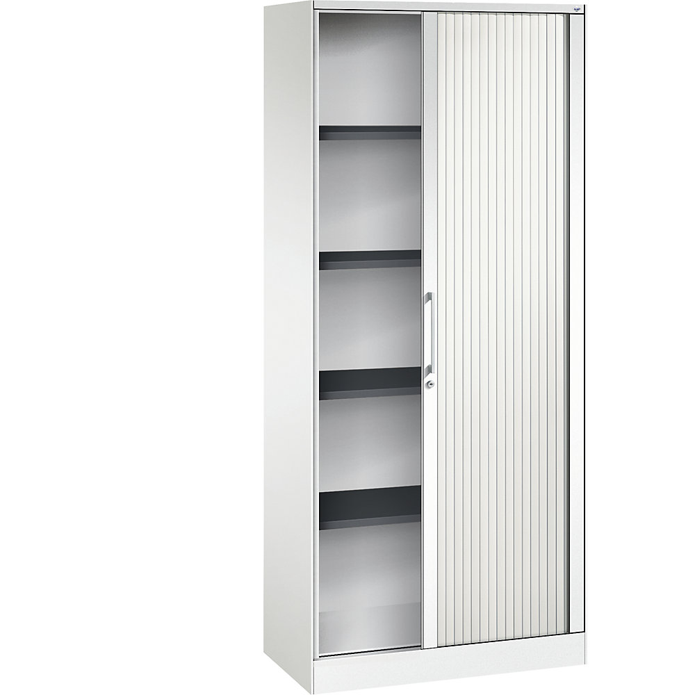 C+P Roldeurkast ASISTO, hoogte 1980 mm, breedte 800 mm, verkeerswit/verkeerswit