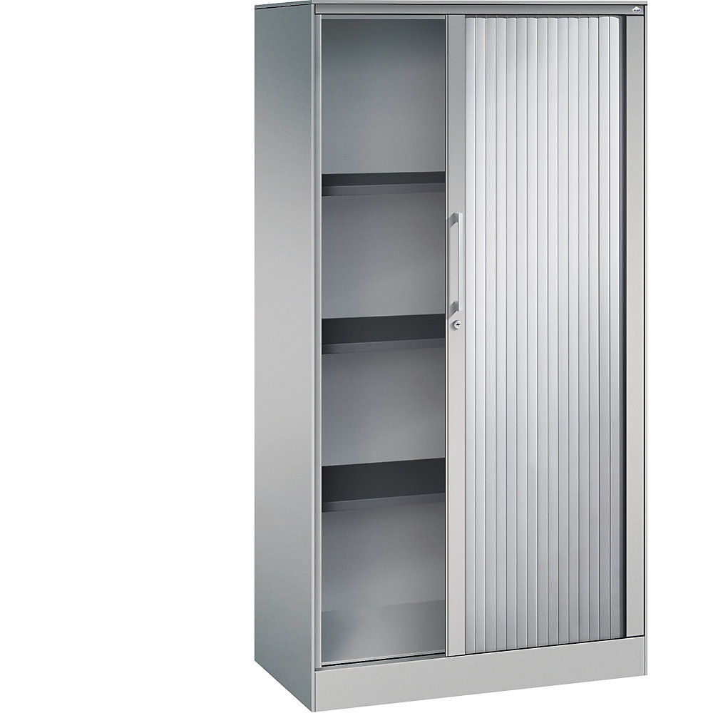C+P Roldeurkast ASISTO, hoogte 1617 mm, breedte 800 mm, blank aluminiumkleurig/blank aluminiumkleurig