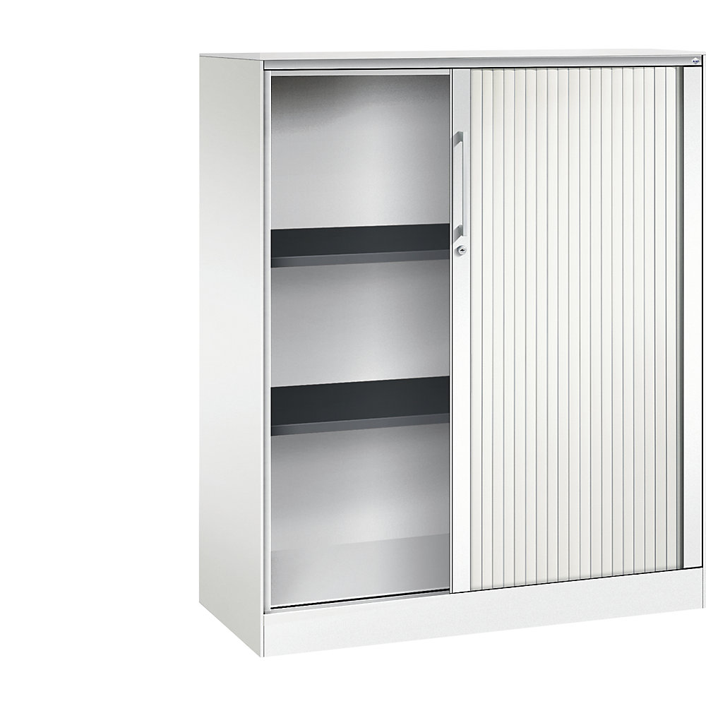 C+P Roldeurkast ASISTO, hoogte 1292 mm, breedte 1000 mm, verkeerswit/verkeerswit