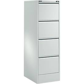 Schäfer Shop Select Hangmappenkast MS iCONOMY, staal, 1 rij, gesloten wanden B 425 mm, lichtgrijs (RAL 7035)