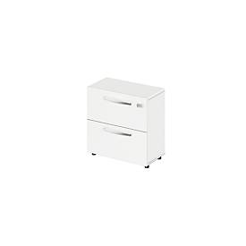Hangmappenkast LOGIN, 2 laden, afsluitbaar, B 800 x D 420 x H 744 mm, wit/wit
