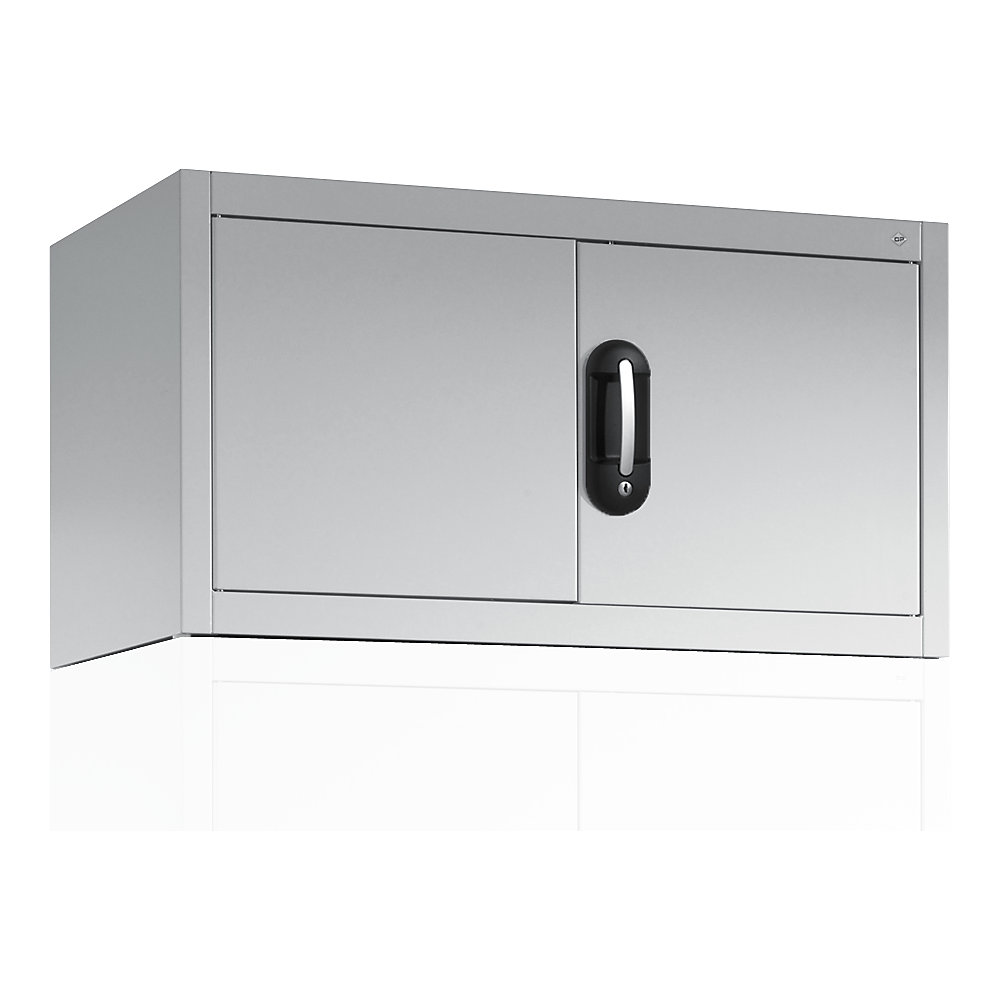 C+P ACCURADO opzetkast met vleugeldeuren, h x b x d = 500 x 930 x 400 mm, lichtgrijs