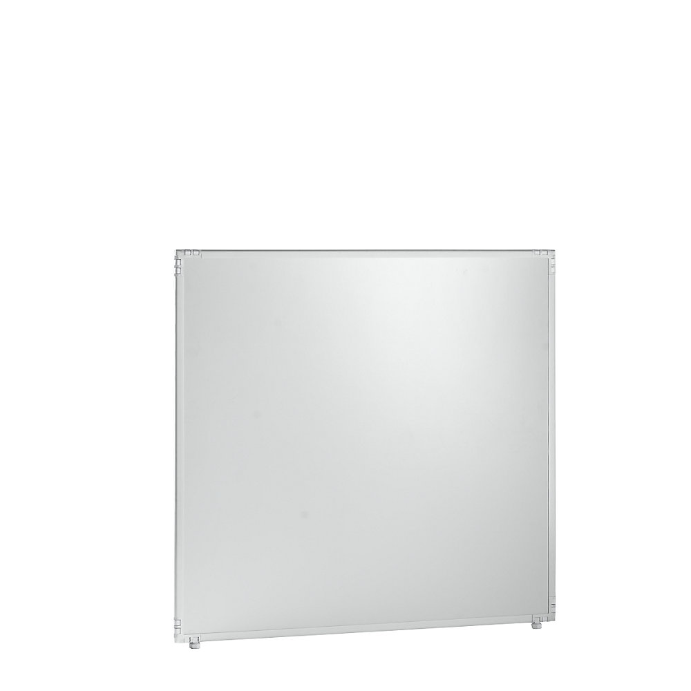 Scheidingswand, kunststof, frame lichtgrijs, 1300 x 1300 mm