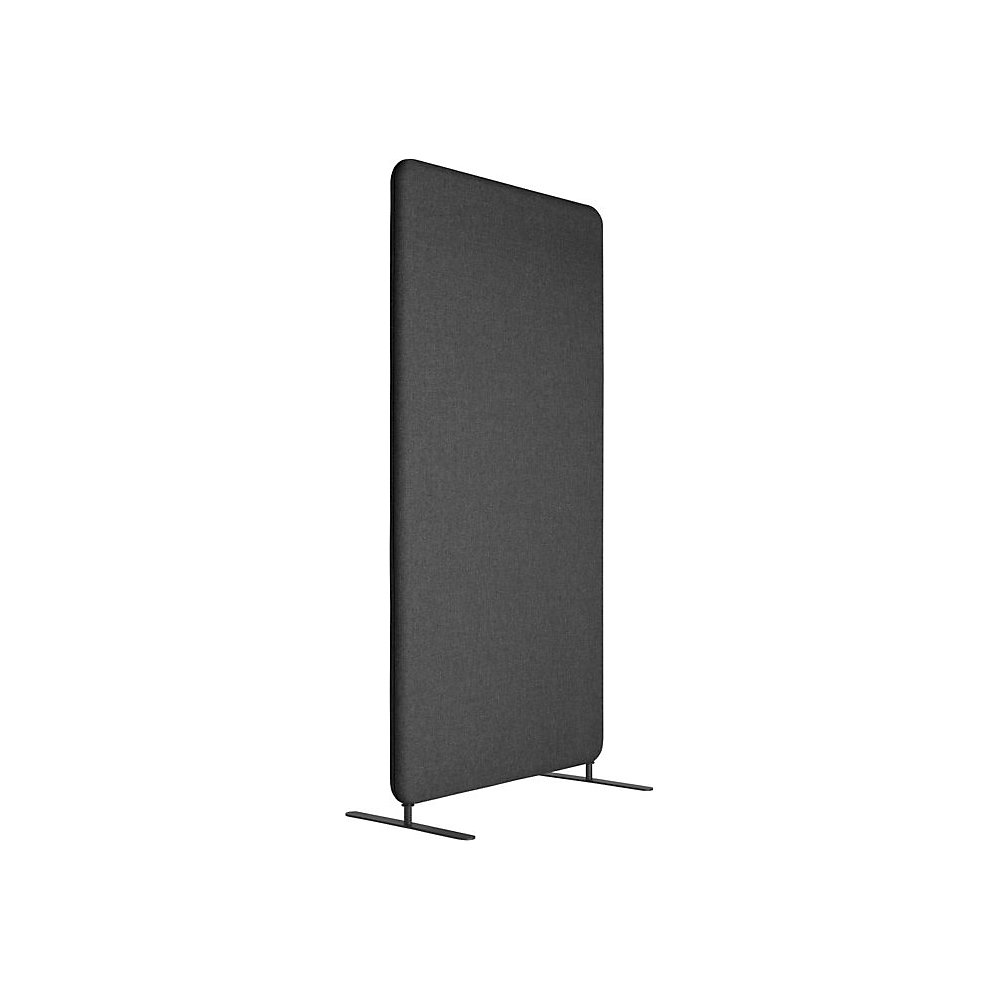 Akoestische scheidingswand Softline Salsa, textiel, h x b = 1700 x 1000 mm, donkergrijs