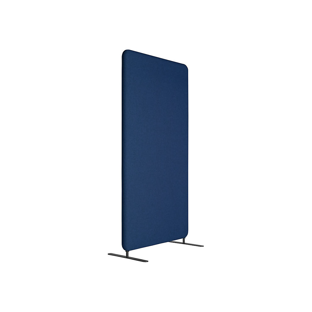 Akoestische scheidingswand Softline Salsa, textiel, h x b = 1500 x 800 mm, blauw