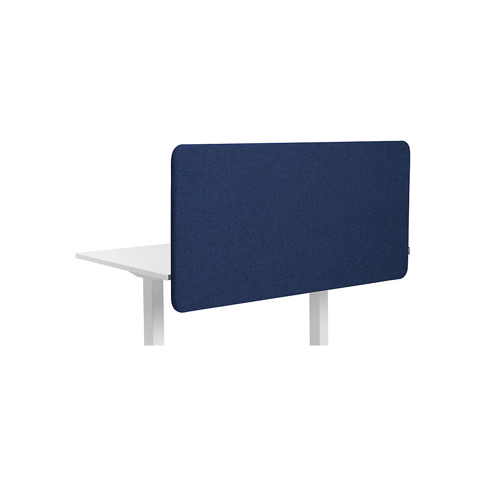Akoestische bureauscheidingswand Softline Salsa, naar beneden hangend, hoogte 650 mm, textiel, breedte 1200 mm, blauw