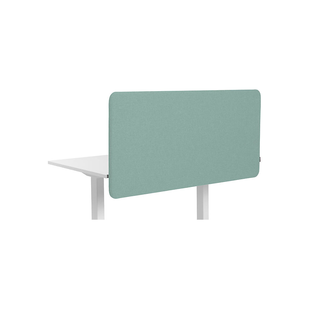 Akoestische bureauscheidingswand Softline Salsa, naar beneden hangend, hoogte 650 mm, textiel, breedte 1800 mm, groen