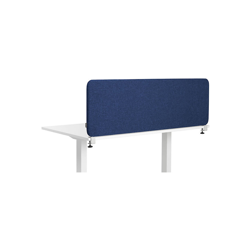 Akoestische bureauscheidingswand Softline Salsa, boven gemonteerd, hoogte 450 mm, textiel, breedte 1400 mm, blauw