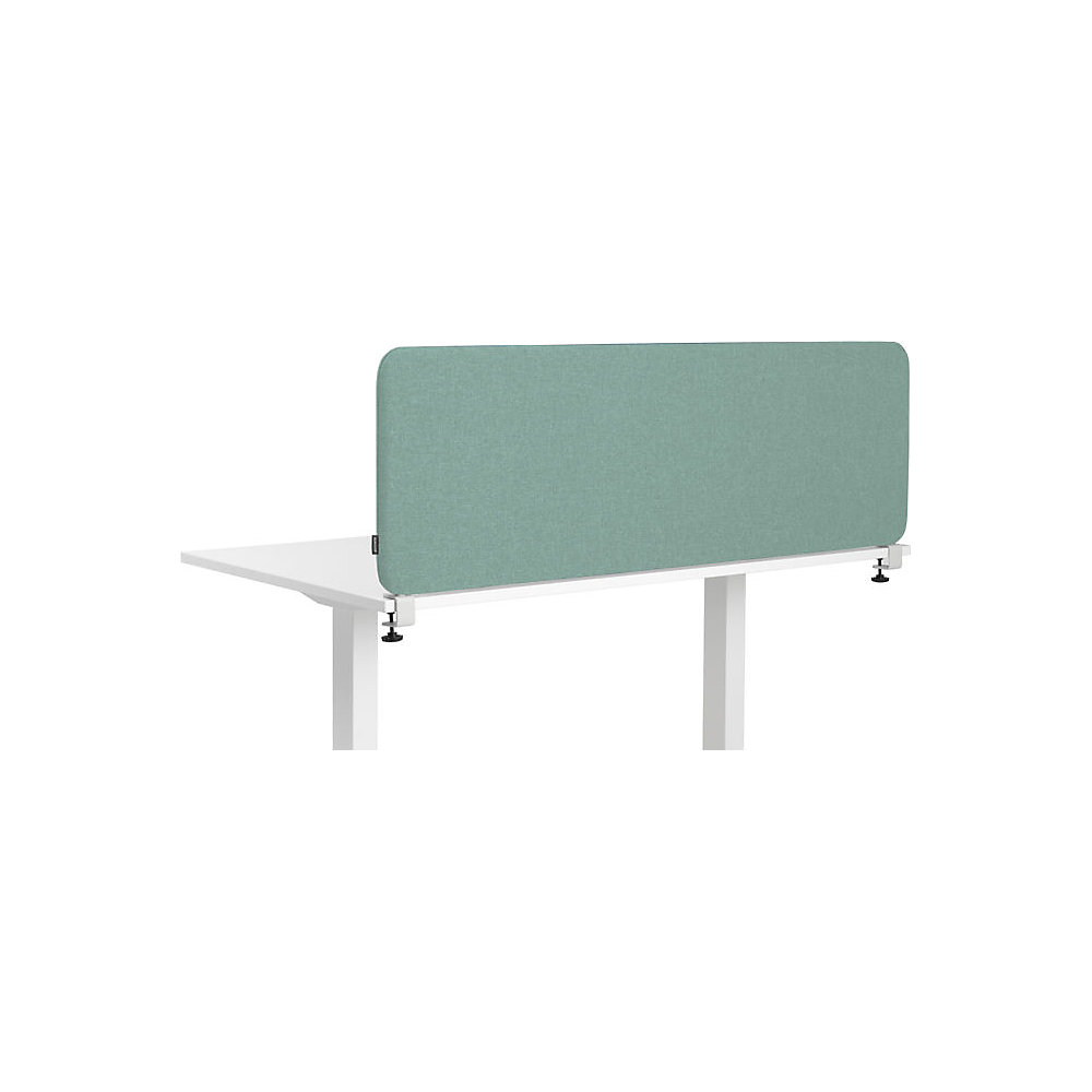 Akoestische bureauscheidingswand Softline Salsa, boven gemonteerd, hoogte 450 mm, textiel, breedte 1400 mm, groen