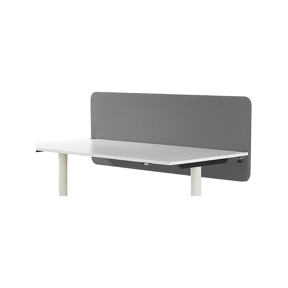 Akoestische bureauscheidingswand Softline Event, naar beneden hangend, hoogte 650 mm, textiel, breedte 1000 mm, grijs
