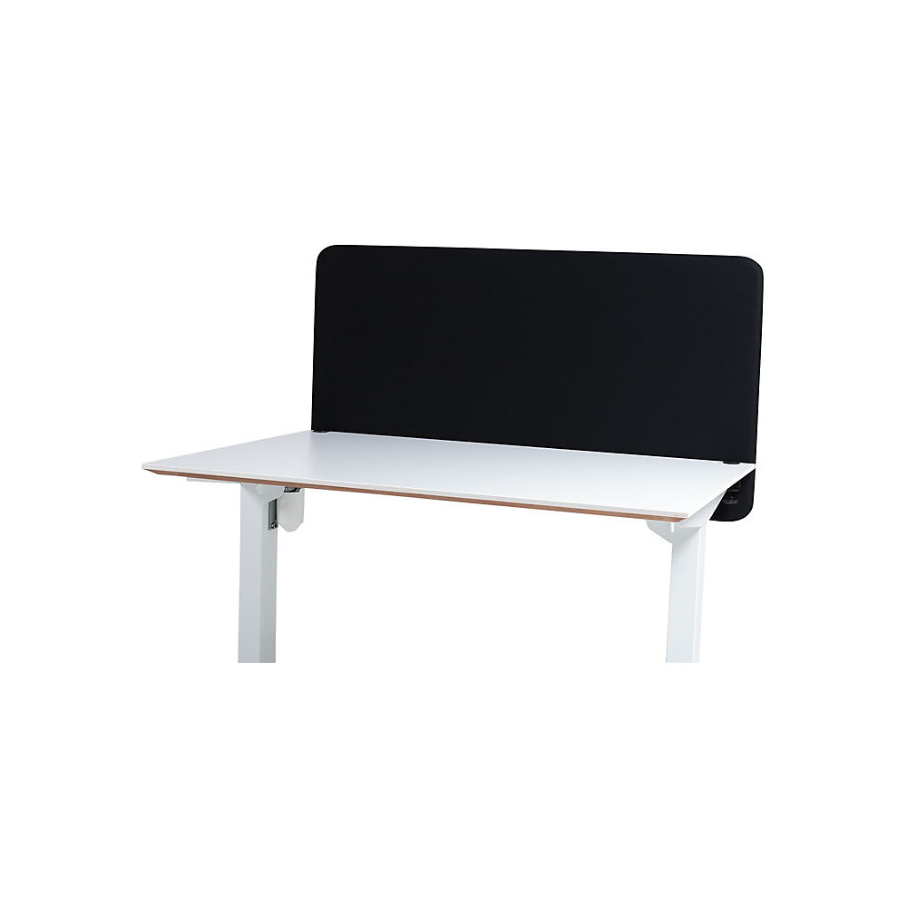 Akoestische bureauscheidingswand Softline Event, naar beneden hangend, hoogte 650 mm, textiel, breedte 1200 mm, zwart