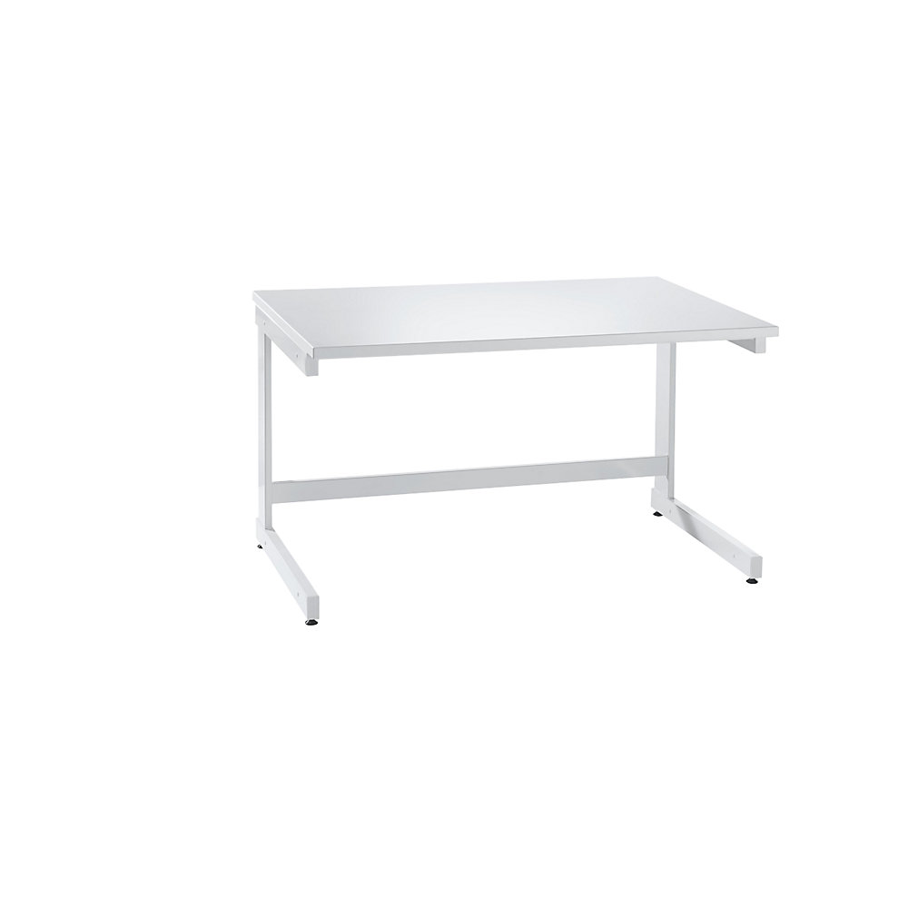 Laboratoriumtafel met C-vormig onderstel, werkhoogte zittend 750 mm, b x d = 900 x 750 mm