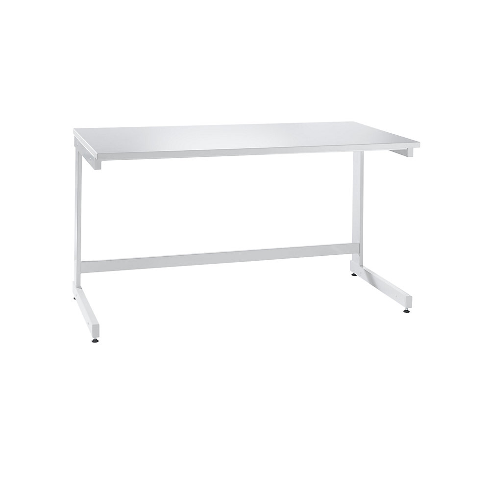 Laboratoriumtafel met C-vormig onderstel, werkhoogte staand 900 mm, b x d = 600 x 750 mm