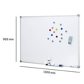 Maul whiteboard 2000 + 31 delige accessoireset, platinagrijs