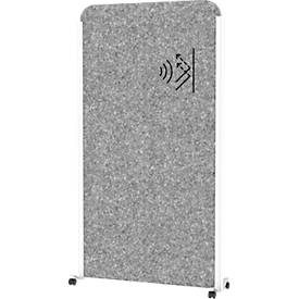 Maul Verrijdbaar wandsysteem cocoon Akustik, B 1000 x H 1800 mm, donkergrijs oppervlak, wit