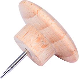 Legamaster Prikbord  WOODEN, 25 stuks, geschikt voor  prikborden, ⌀ 20 x H 27 mm, beukenhout, gelakt