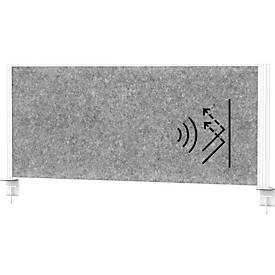 Maul Tisch-Trennwand MAULconnecto 120x50cm Akustik dunkelgrau/wei&szlig;