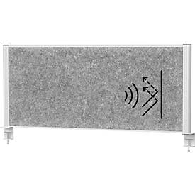Maul Tisch-Trennwand MAULconnecto 120x50cm Akustik dunkelgrau/silber