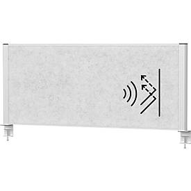 Maul Tisch-Trennwand MAULconnecto 120x50cm Akustik hellgrau/silber