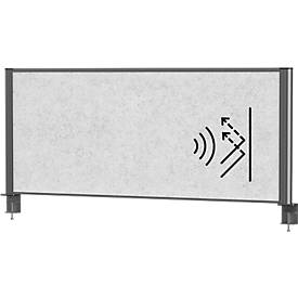 Maul Tisch-Trennwand MAULconnecto 120x50cm Akustik hellgrau/anthrazit