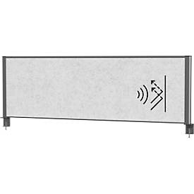 Maul Tisch-Trennwand MAULconnecto 160x50cm Akustik hellgrau/anthrazit