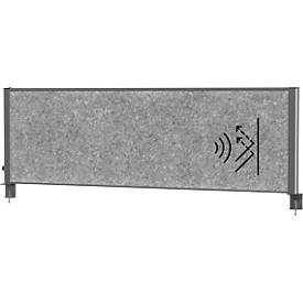 Maul bureauverdeler connecto Uplight, LED verlichting, 1600 x 500 mm, antraciet