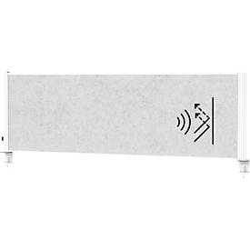 Maul bureauverdeler connecto Uplight, L 1600 x H 500 mm, LED-verlichting, wit
