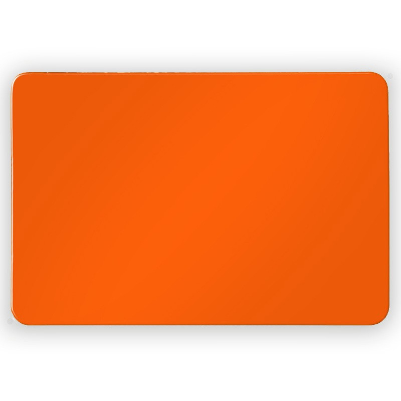 Merkloos Set van 12x koelkast whiteboard magneet oranje 6 x 4 cm -