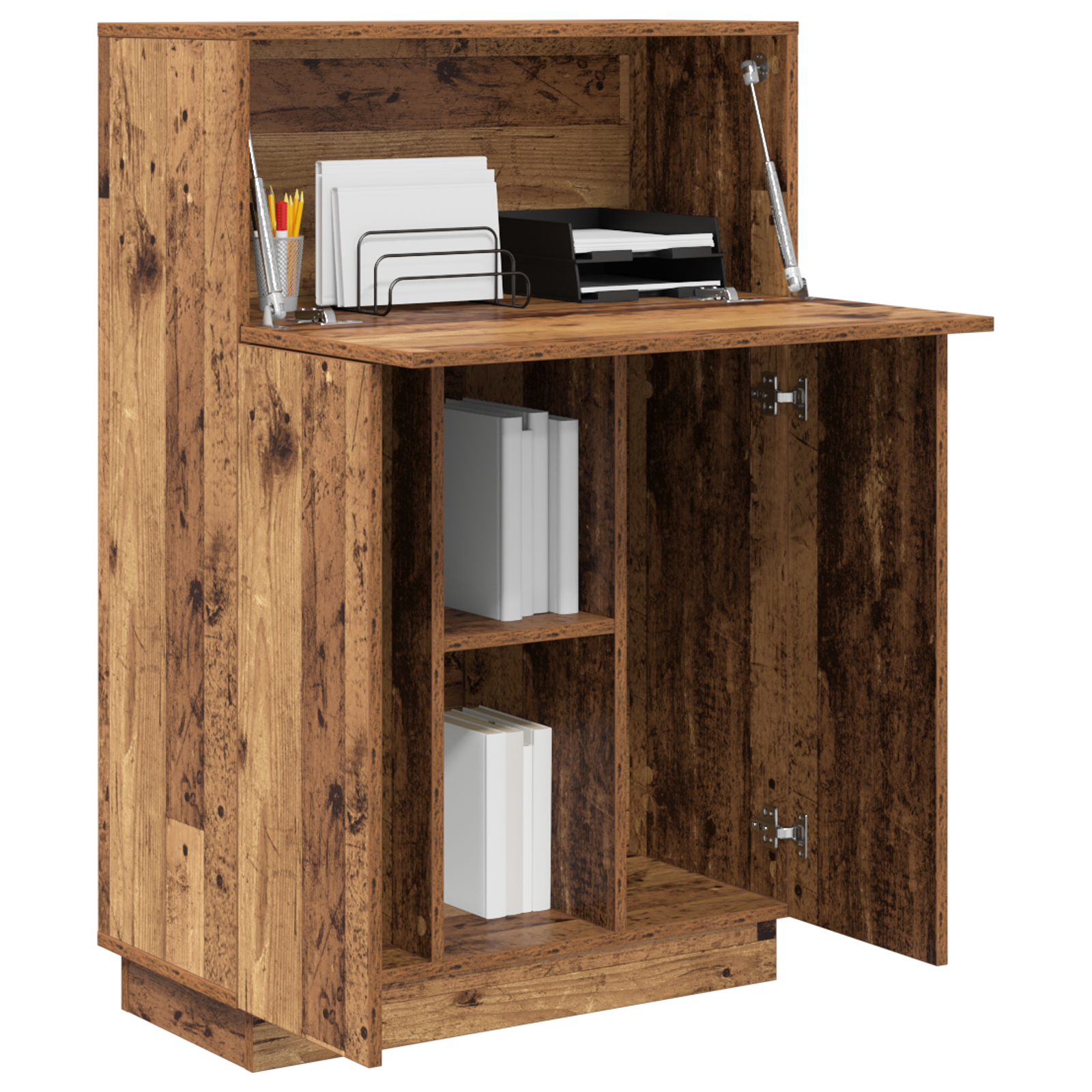vidaXL Bureau Oude Hout 71,5x31,5x106,5 cm Geengineerd Hout