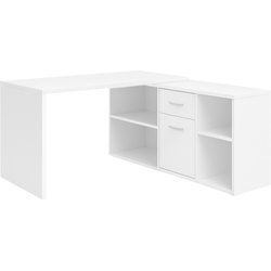 FMD Hoekbureau Lex, bureau / sideboard, variabel monteerbaar, breedte 136 / 205 cm, made in germany