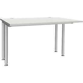 Schäfer Shop Genius Schäfer Shop  Genius Bureautafel MODENA FLEX, breedte 1200 mm, aan beide zijden ingekort, lichtgrijs