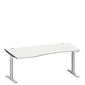 Schäfer Shop Genius bureau MODENA FLEX, aanbouw links, breedte 1800 mm, lichtgrijs