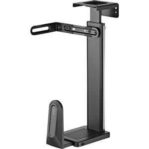 LogiLink EO0073 EO0073 PC-houder Onder tafel, Wand Zwart Belastbaar tot: 20 kg