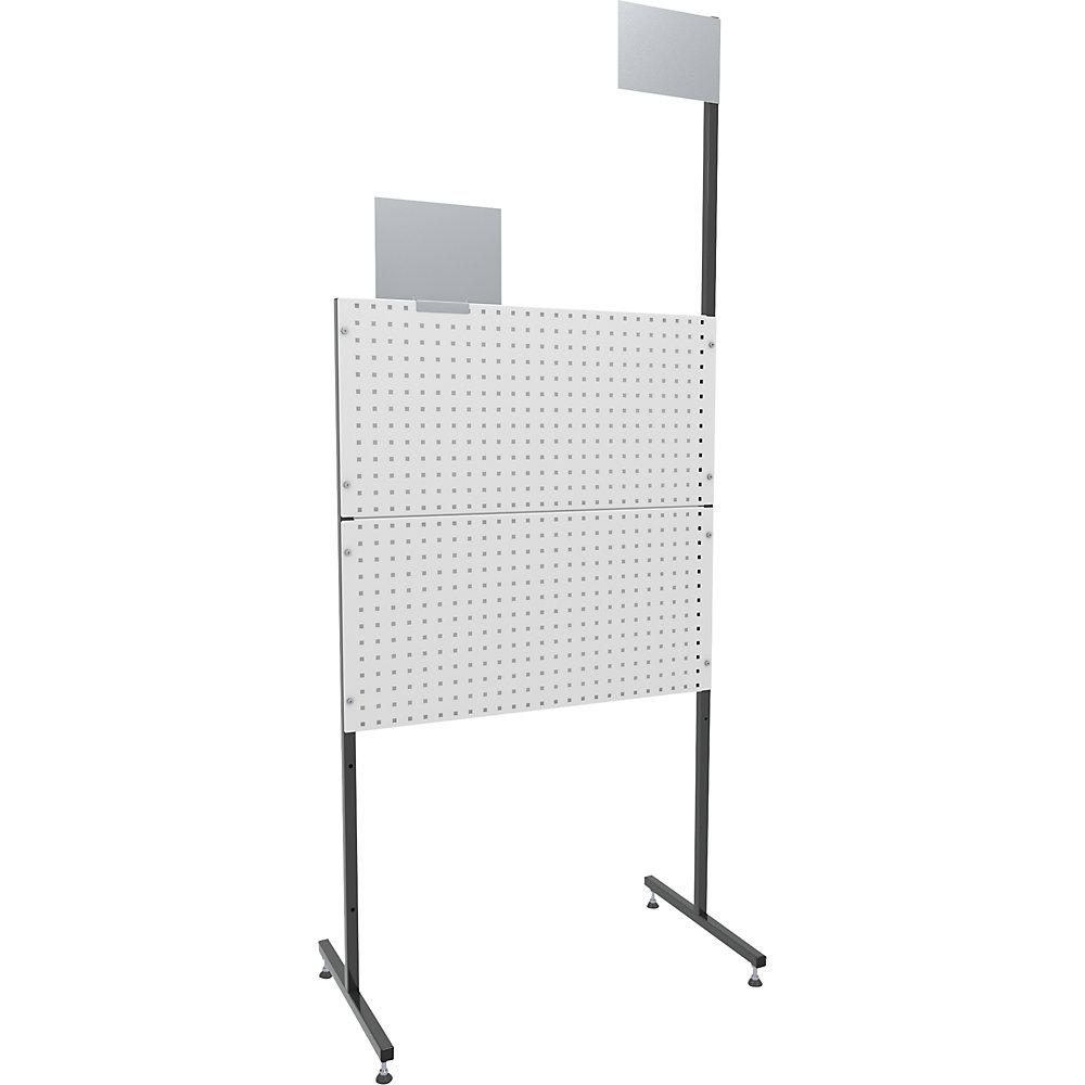 Eurokraft pro Organisatiewand, stationair, 2 perforatieplaten, 2 gladde platen