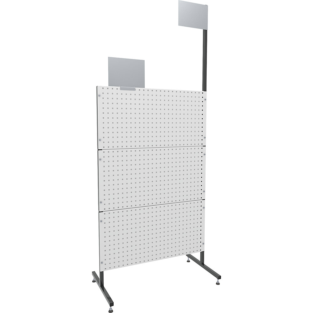 Eurokraft pro Organisatiewand, stationair, 3 perforatieplaten, 3 gladde platen