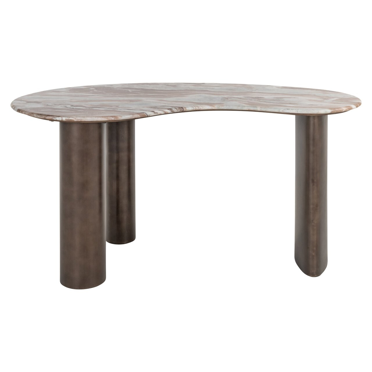 Richmond Interiors Richmond Organisch Bureau Brando Marmer en MDF, 160 x 80cm - Bruin