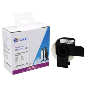 G&G ET-B-G-11204 Etiketten 17 x 54 mm Thermisch papier Wit 400 stuk(s) Permanent hechtend Adresetiketten