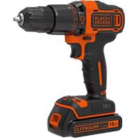 Black & Decker Akku-Schlagbohrschrauber BDCHD18K, 18Volt, schwarz/orange, Koffer, Li-Ionen Akku - BLACK & DECKER