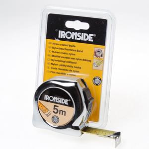 Ironside Rolbandmaat chroom professioneel 5 meter x 25mm