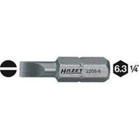 HAZET Bit 2208-6 - Sechskant massiv 6,3 (1/4 Zoll) - Schlitz Profil - 0.6 x 4.5 mm