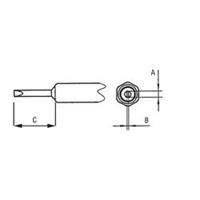 Weller NT H Soldeerpunt Beitelvorm Grootte soldeerpunt 0.8 mm