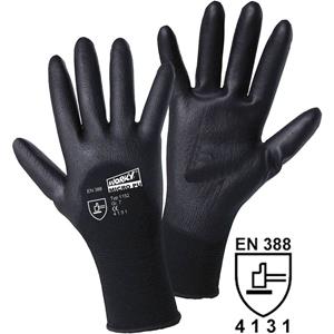 Worky 1152 MICRO black fijngebreide handschoen 100 % Nylon met PU coating Maat 7