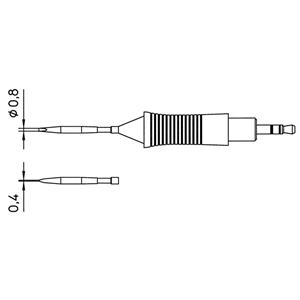 Weller RT9 Soldeerpunt Beitelvorm, recht Grootte soldeerpunt 0.8 mm