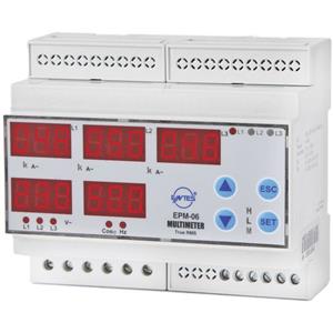 entes EPM-06-DIN Programmierbares 3-Phasen DIN-Schienen-AC-Multimeter EPM-06-DIN Spannung, Strom, Fr