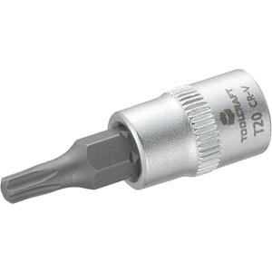 toolcraft T20 T-Profil Steckschlüssel-Bit-Einsatz T 20 1/4  (6.3 mm)