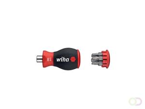 Wiha Schroevendraaier met bitmagazijn magnetisch TORX® met 6 bits, Stubby, 1/4" (33743)