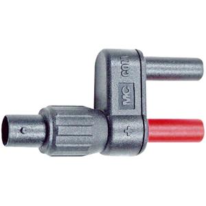 Stäubli SW XF-SS/4 Messadapter BNC-Buchse - Lamellenstecker 4mm berührungssicher Schwarz, Rot