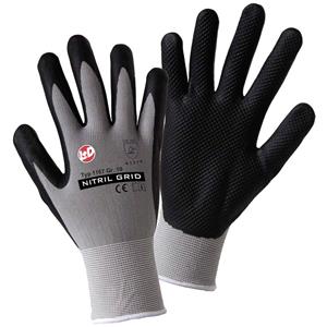 Handschuhe NITRIL GRID grau / schwarz, VE 12 Paar Größe 8 (M)