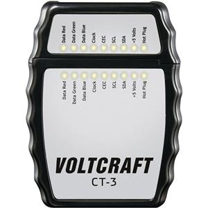 Voltcraft CT-3 HDMI-kabeltester Geschikt voor HDMI-kabel type A, HDMI 1.0 , 1.1 , 1.2 , 1.2a, 1.3a/b/c, 1.4 /a